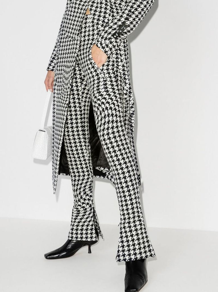 Psychedelic Houndstooth-print Trousers