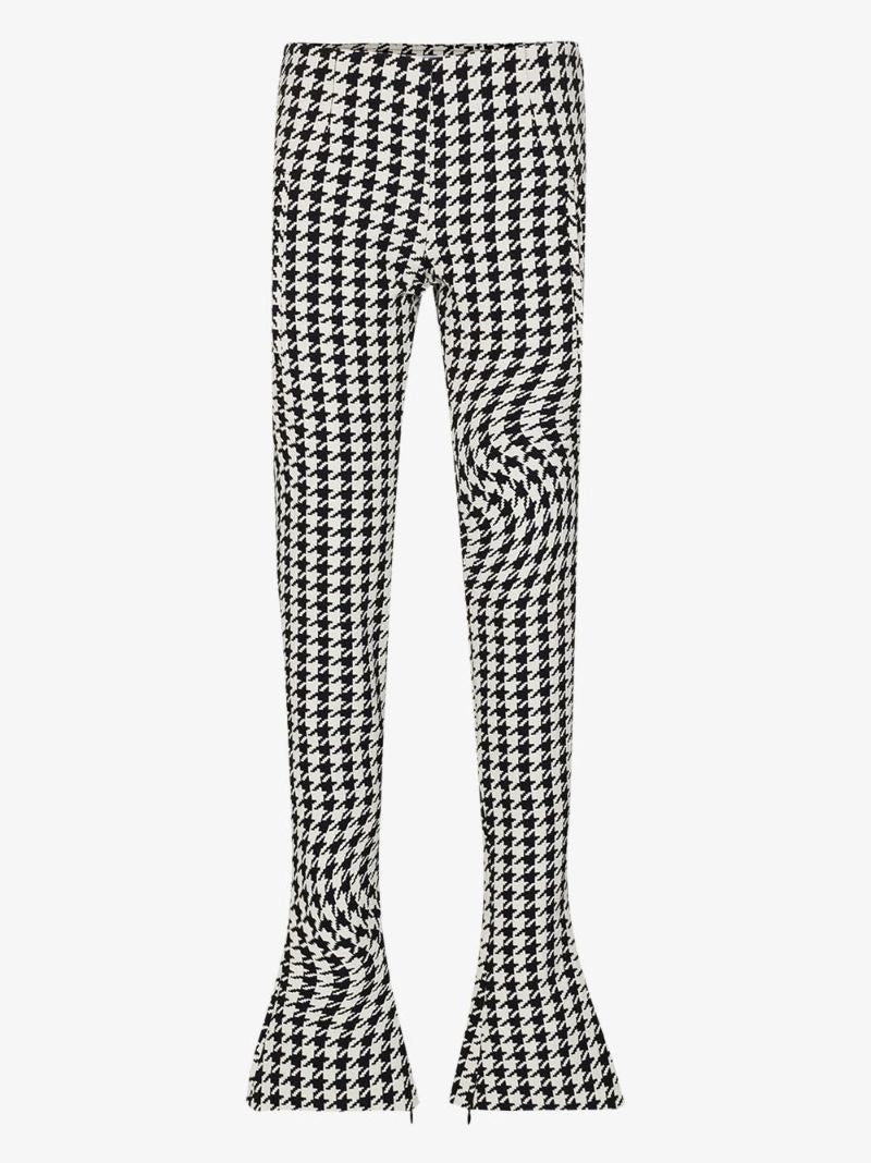 Psychedelic Houndstooth-print Trousers