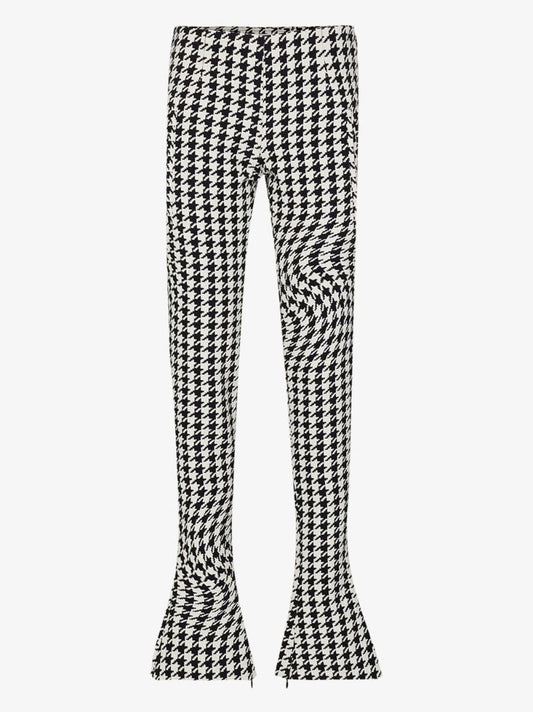 Psychedelic Houndstooth-print Trousers
