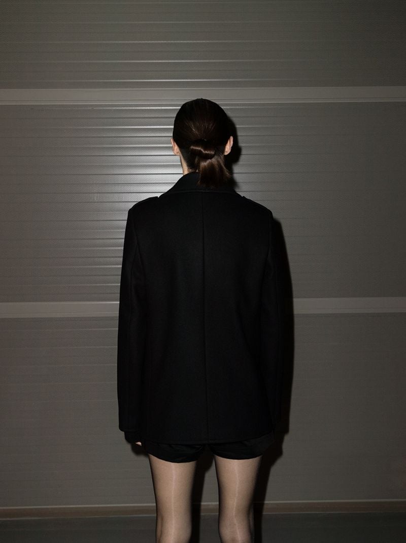 Double-breasted Wool Peacoat