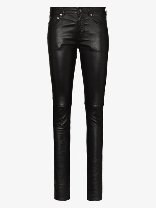 Black Skinny Leather Trousers