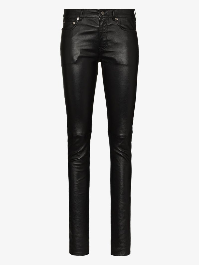Black Skinny Leather Trousers