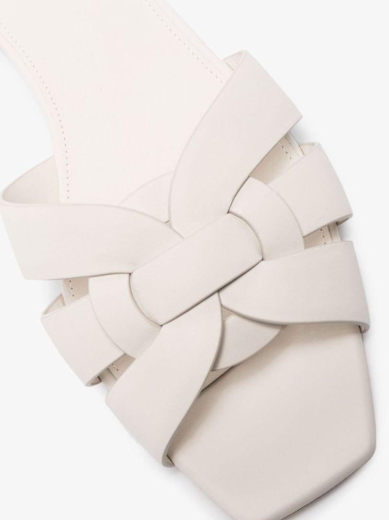 Neutral Tribute Flat Leather Sandals
