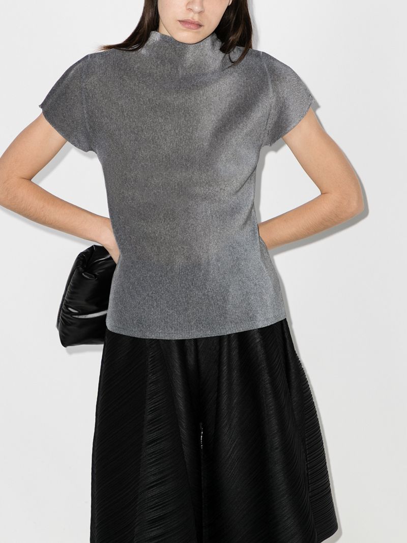 Mist Basics High Neck PlissÃ_x0083_Â© Top