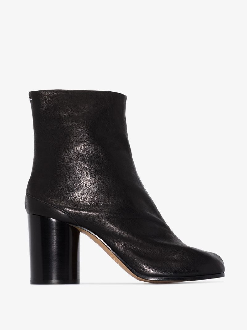 Black Tabi 80 Leather Ankle Boots