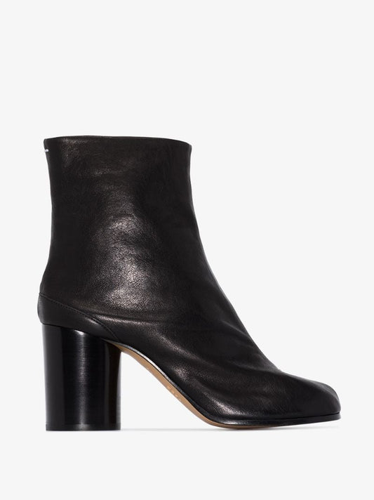 Black Tabi 80 Leather Ankle Boots