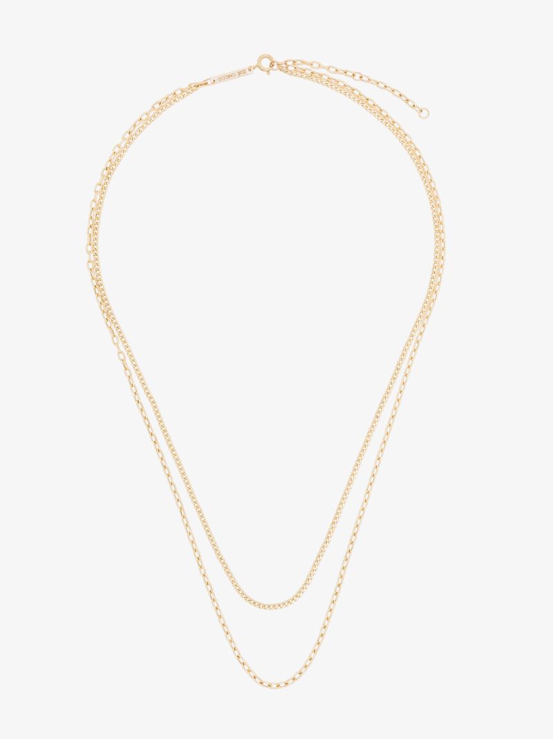 14k Yellow Gold Double Chain Necklace