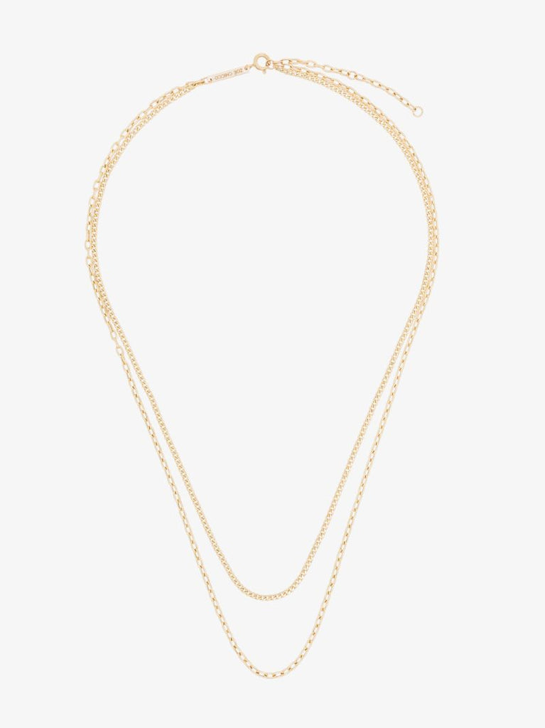 14k Yellow Gold Double Chain Necklace