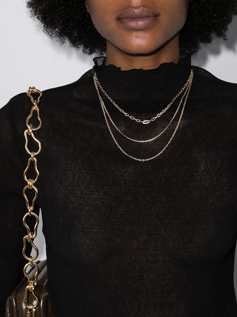 14k Yellow Gold Double Chain Necklace