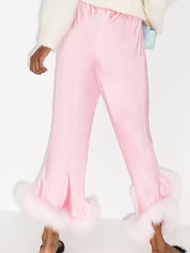 Boudoir Feather Hem Trousers