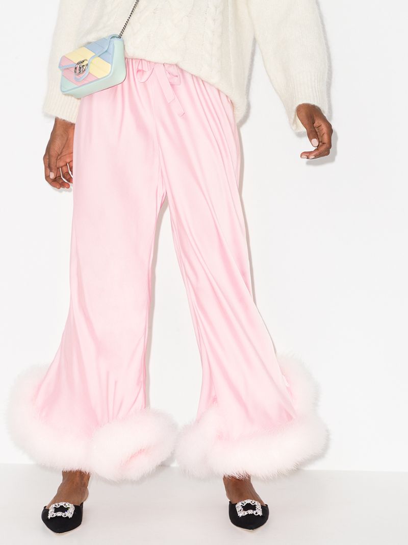 Boudoir Feather Hem Trousers