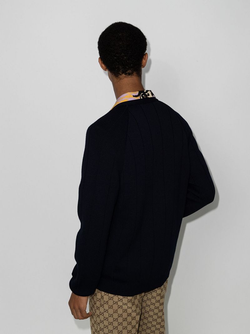 Web Stripe Pocket Cardigan