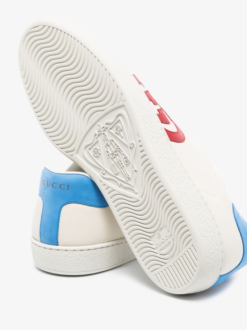 White Gg Ace Leather Sneakers