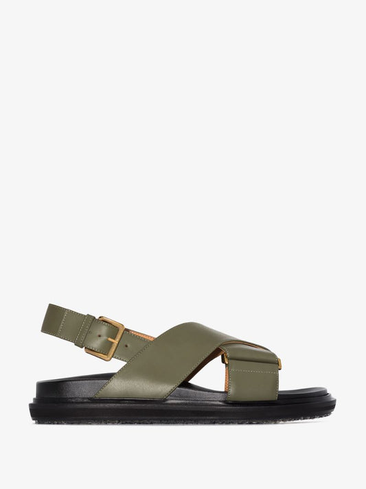 Green Fussbett Leather Sandals