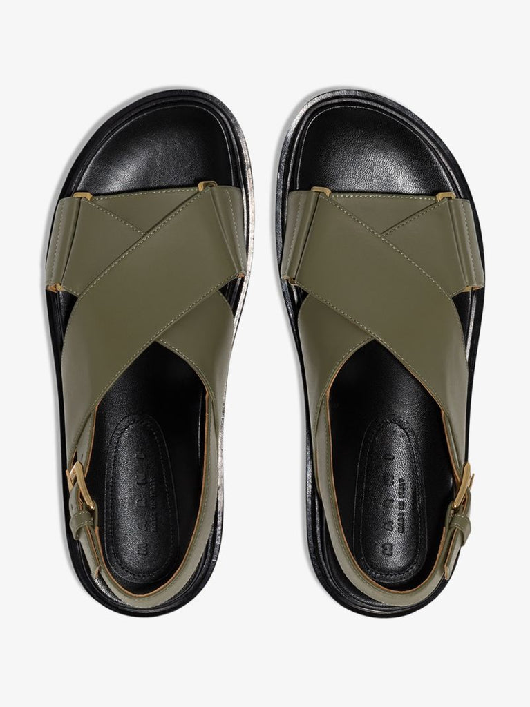 Green Fussbett Leather Sandals