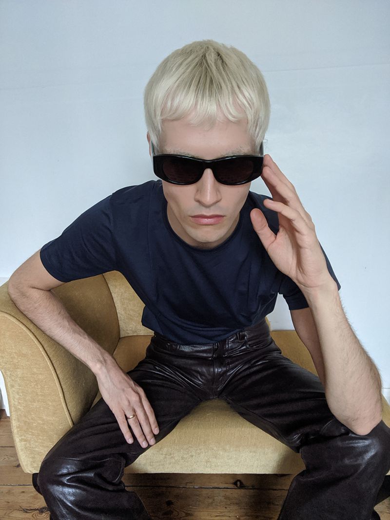 Black Leila Rectangle Sunglasses