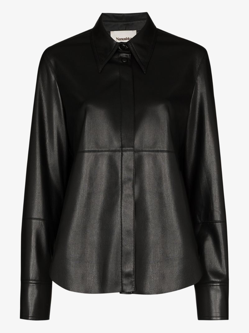 Naum Faux Leather Shirt
