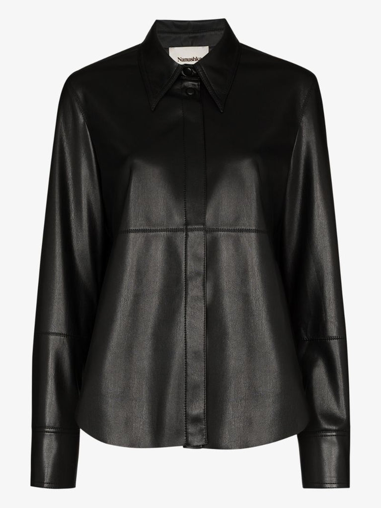 Naum Faux Leather Shirt