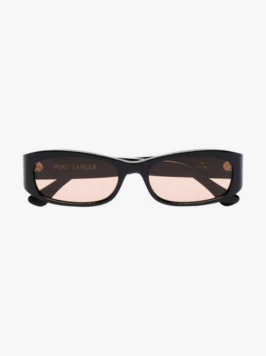 Black Leila Rectangle Sunglasses