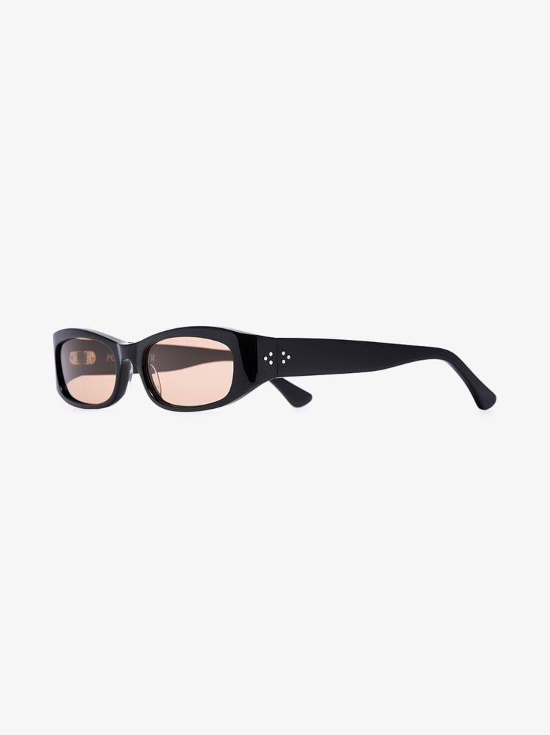 Black Leila Rectangle Sunglasses