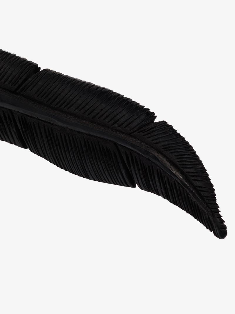 18k Yellow Gold Horn Feather Earring
