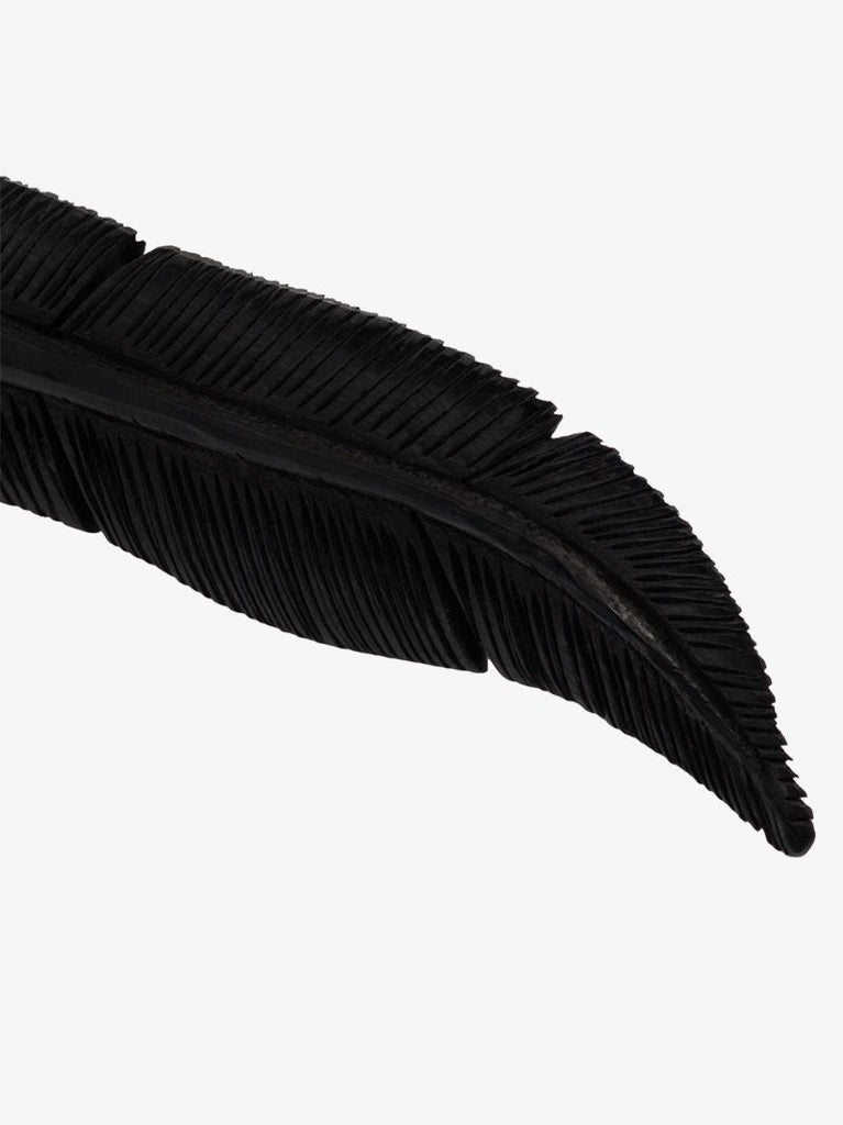 18k Yellow Gold Horn Feather Earring