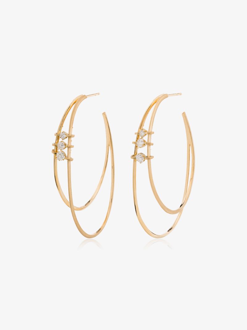 18k Yellow Gold Penelope Double Hoop Earrings