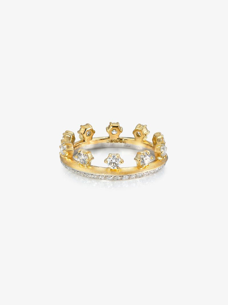 18k Yellow Gold Hanging Kismet Diamond Ring