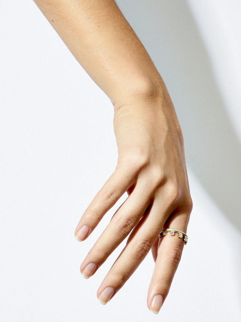 18k Yellow Gold Hanging Kismet Diamond Ring