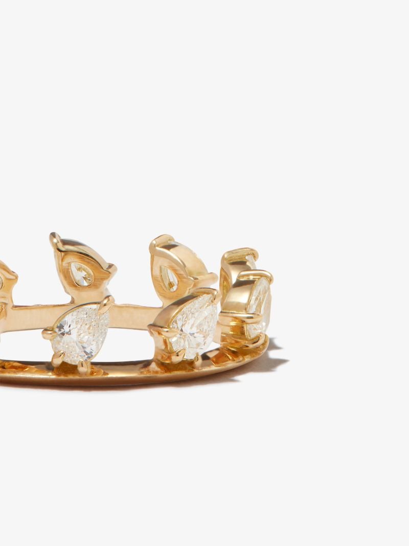 18k Yellow Gold Hanging Kismet Diamond Ring
