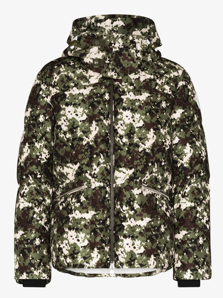 Blanc Camouflage Print Puffer Jacket