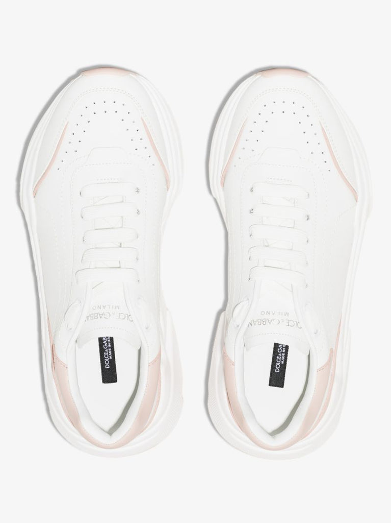 White Daymaster Low Top Leather Sneakers