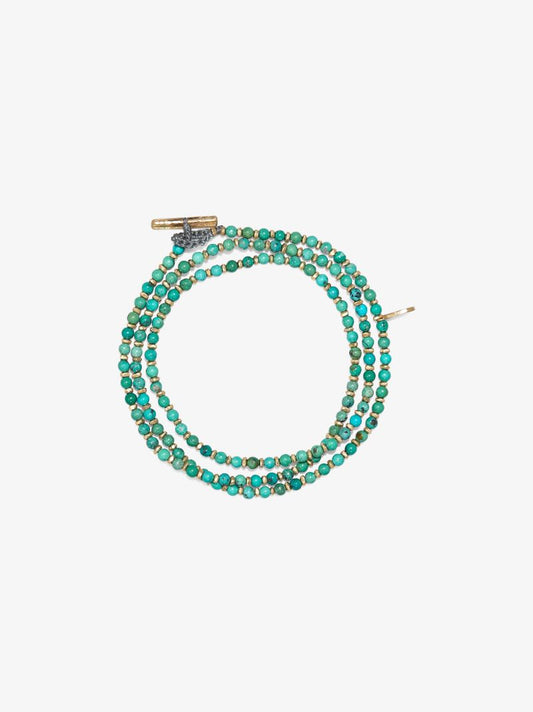 18k Yellow Gold the Agora Beaded Bracelet