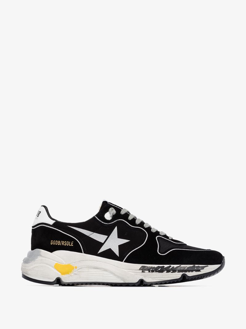 Black Running Soles Suede Sneakers