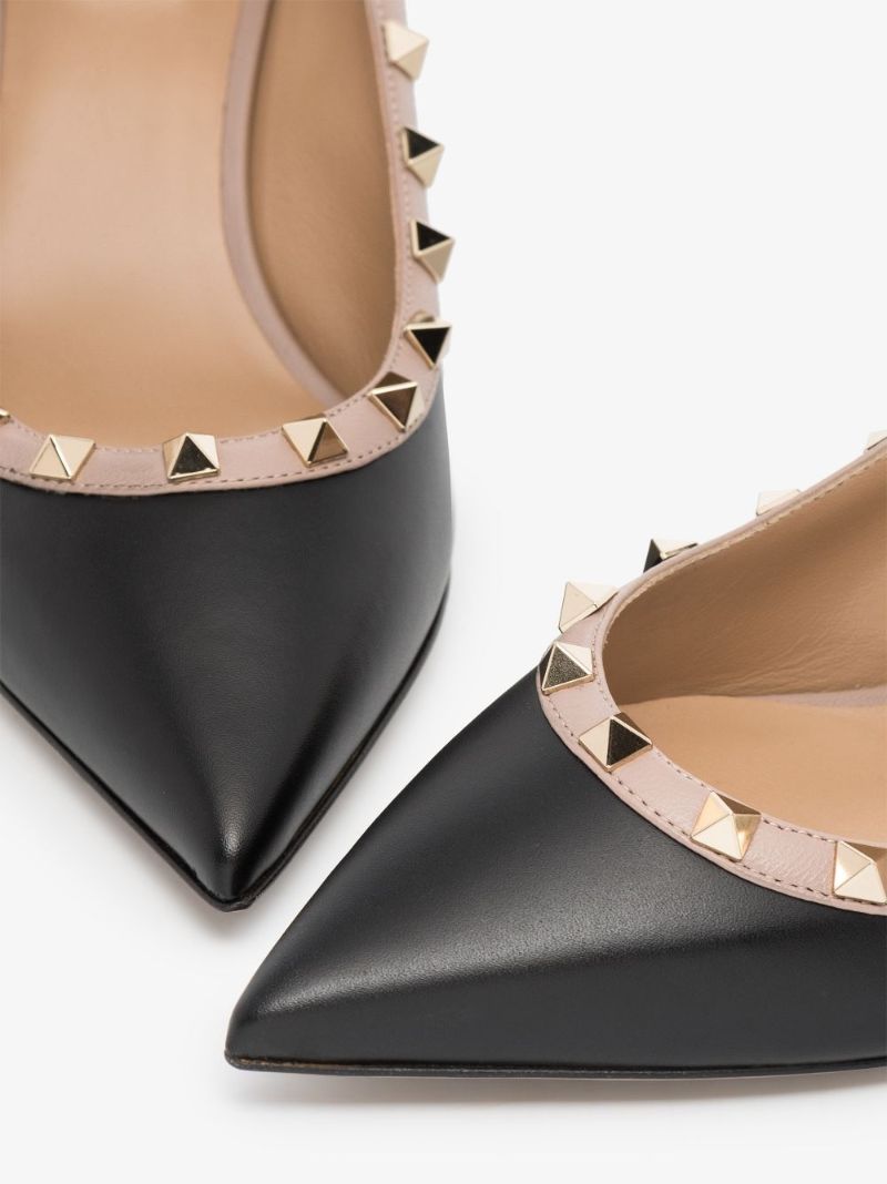 Rockstud Contrast-trim Pumps
