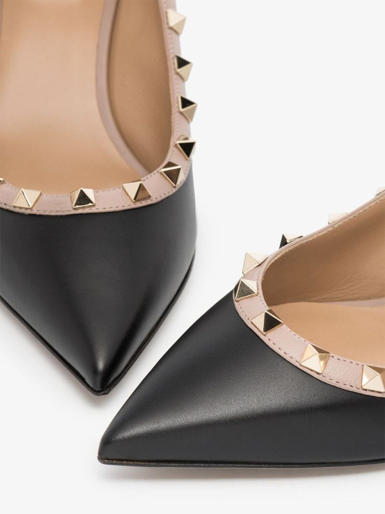 Rockstud Contrast-trim Pumps