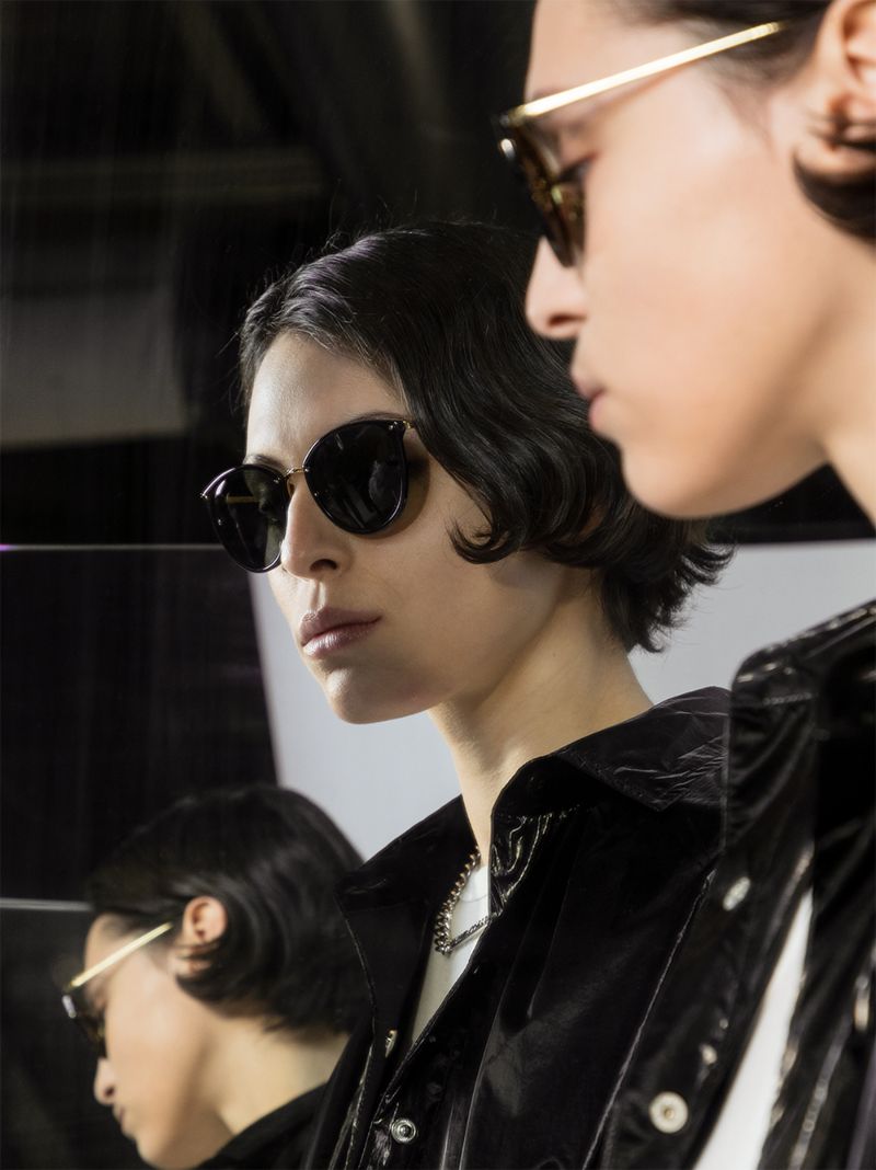 22k Gold-plated Calthorpe Round Sunglasses