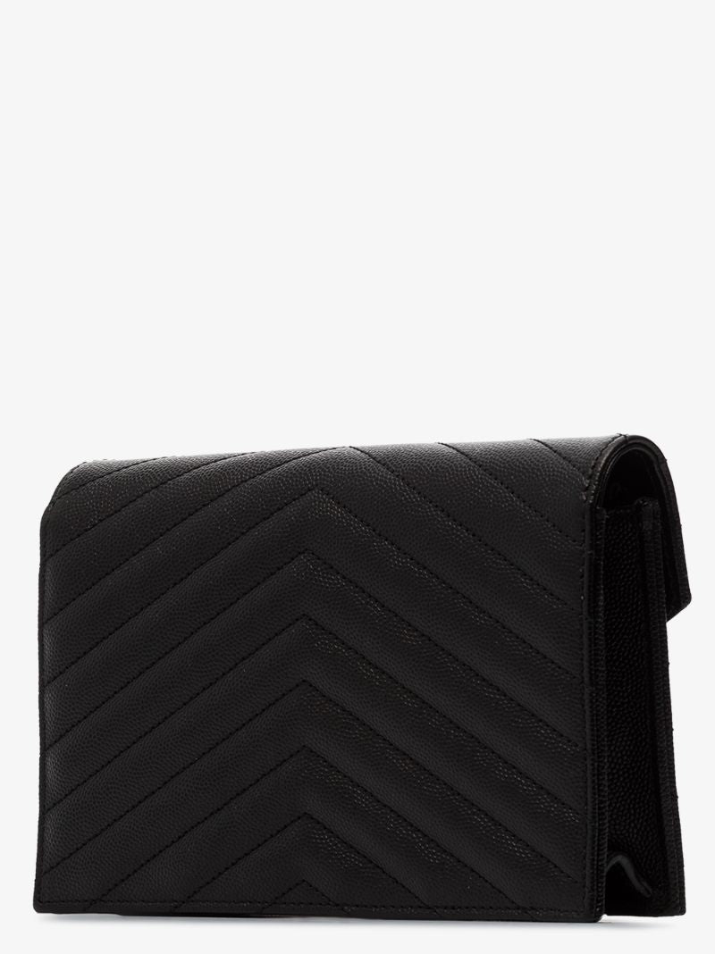 Black Monogram Leather Cross Body Bag