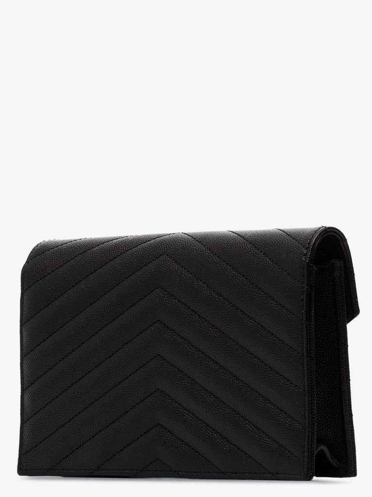 Black Monogram Leather Cross Body Bag
