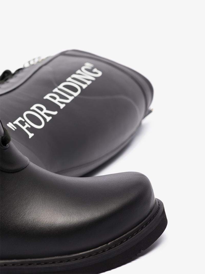 Black Logo Wellington Boots