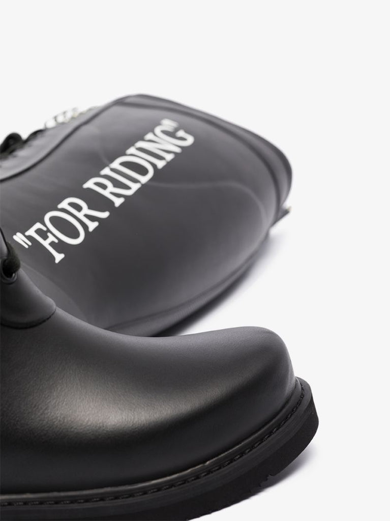 Black Logo Wellington Boots