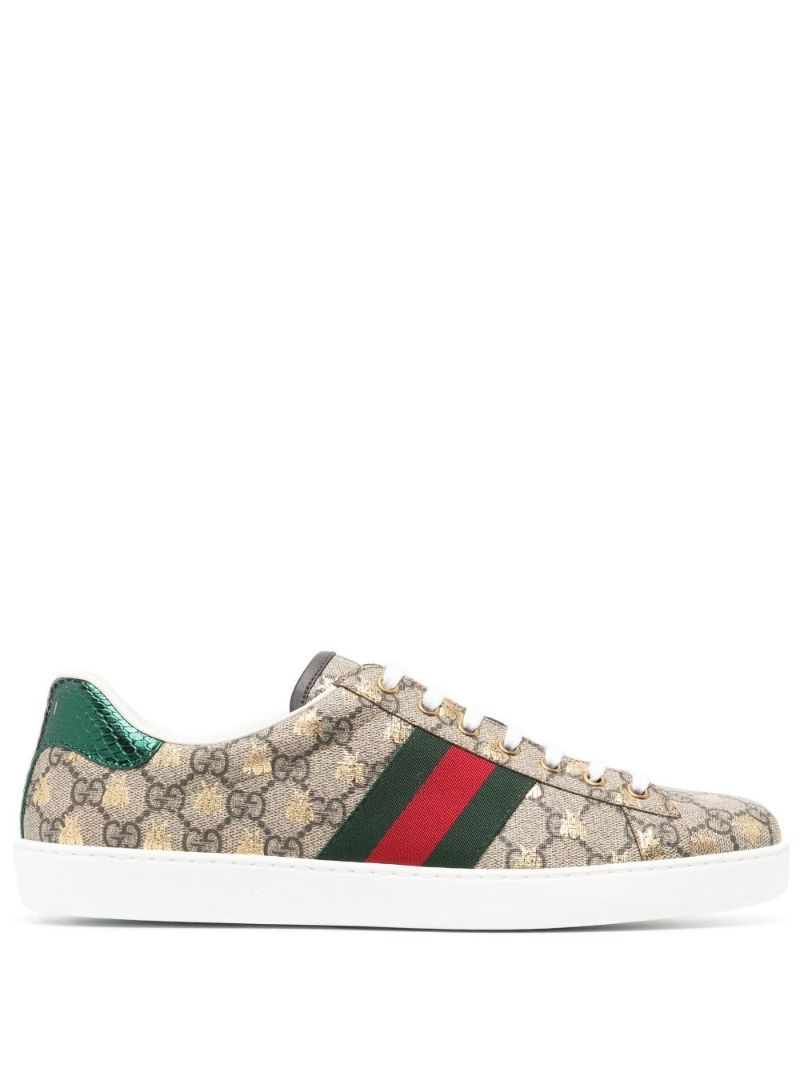 Neutral Ace Gg Supreme Bee Print Sneakers