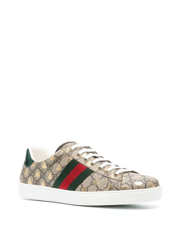 Neutral Ace Gg Supreme Bee Print Sneakers