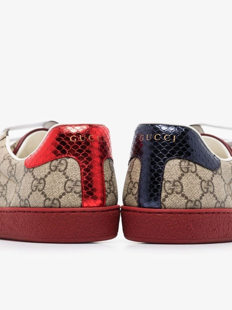 Brown New Ace Gg Supreme Leather Sneakers