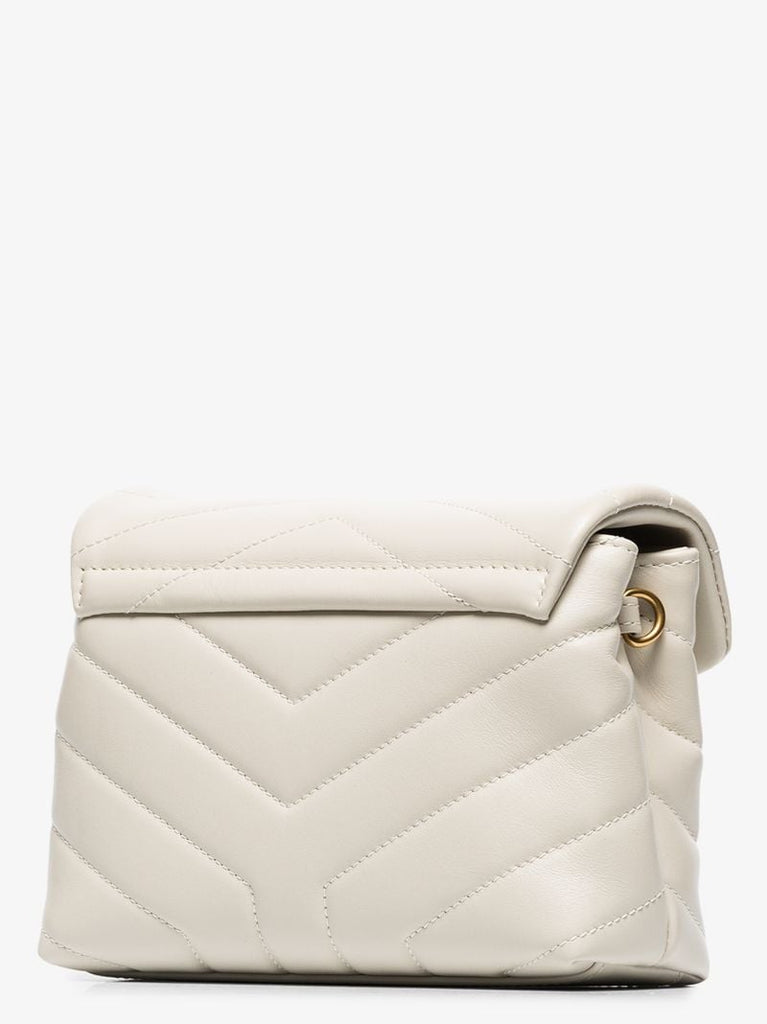 Neutral Loulou Toy Leather Shoulder Bag