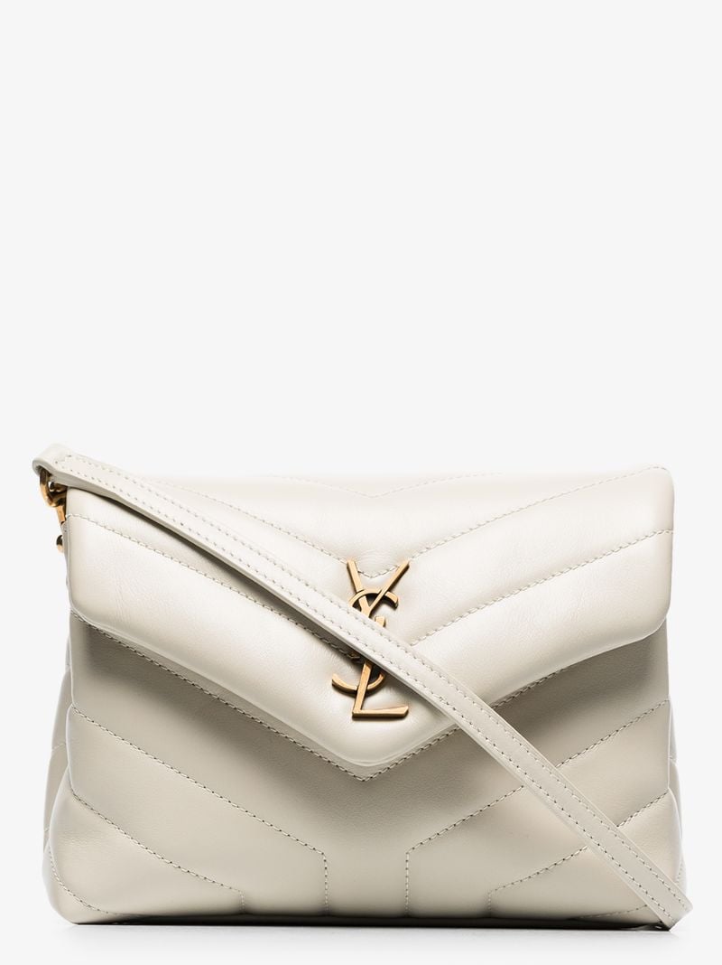 Neutral Loulou Toy Leather Shoulder Bag