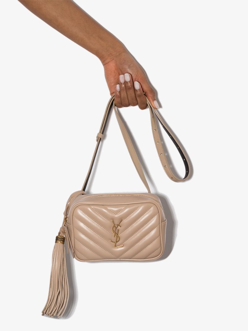 Beige Lou Quilted Leather Belt Bag