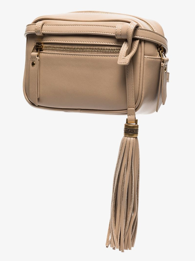 Beige Lou Quilted Leather Belt Bag