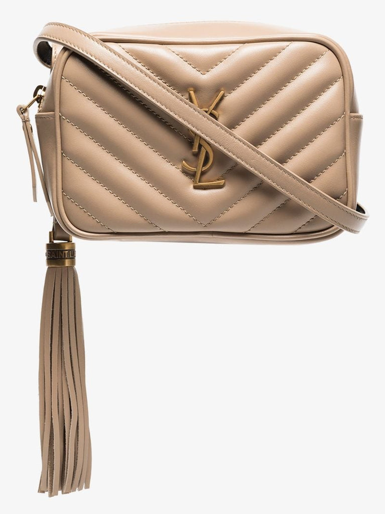 Beige Lou Quilted Leather Belt Bag