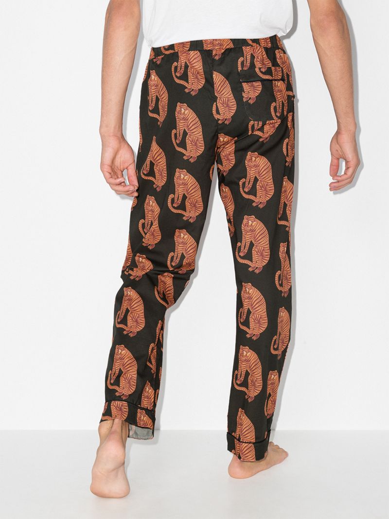 Black Sansindo Print Pyjama Trousers